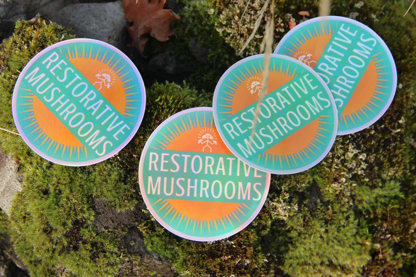 Holographic Sticker (3 Inch) - Restorative Mushrooms Logo